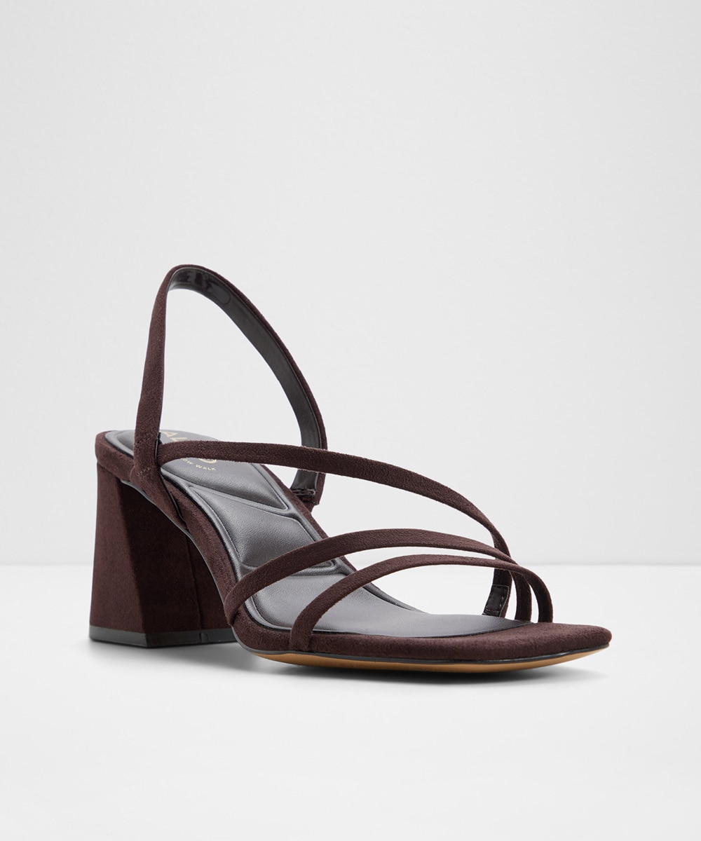Sandalias de tacón de mujer con punta cuadrada - Aldo - Marrón Marrón-5