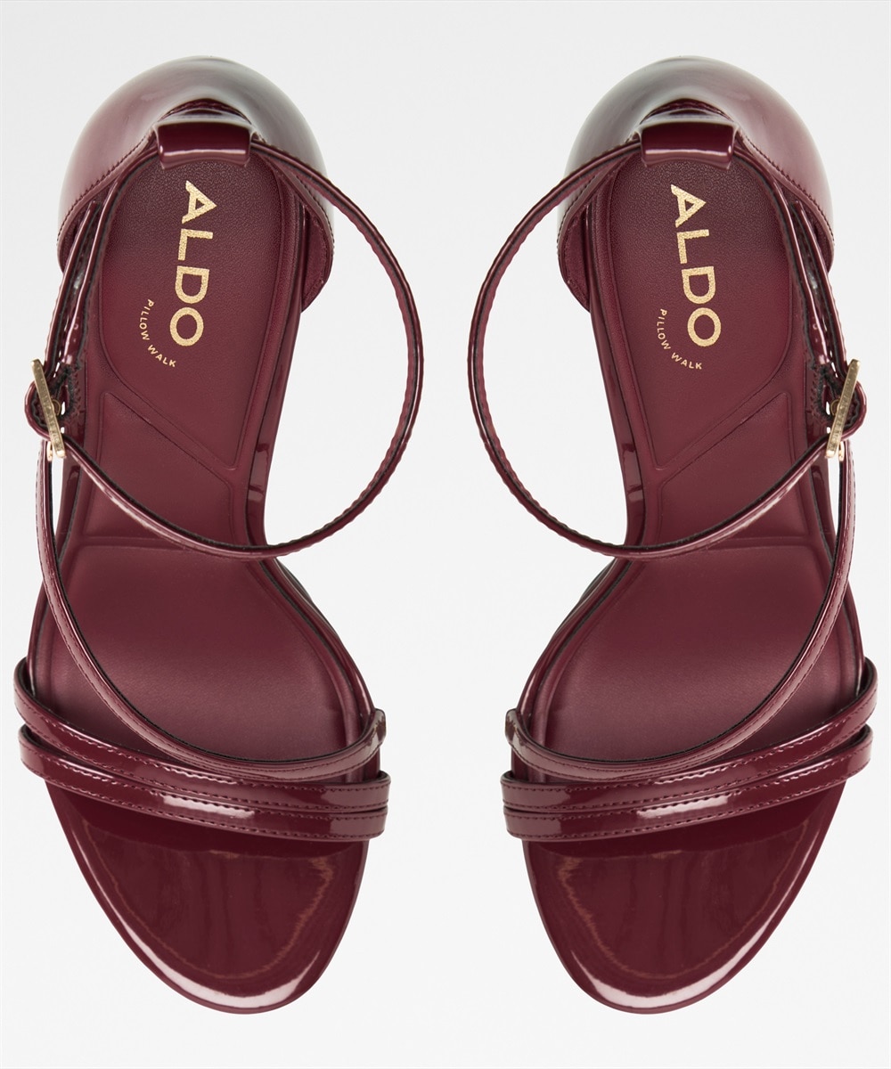 Sandalias de tacón de mujer con punta redonda - Aldo - Rojo Rojo-3