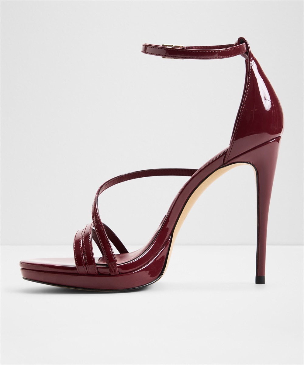 Sandalias de tacón de mujer con punta redonda - Aldo - Rojo Rojo-4