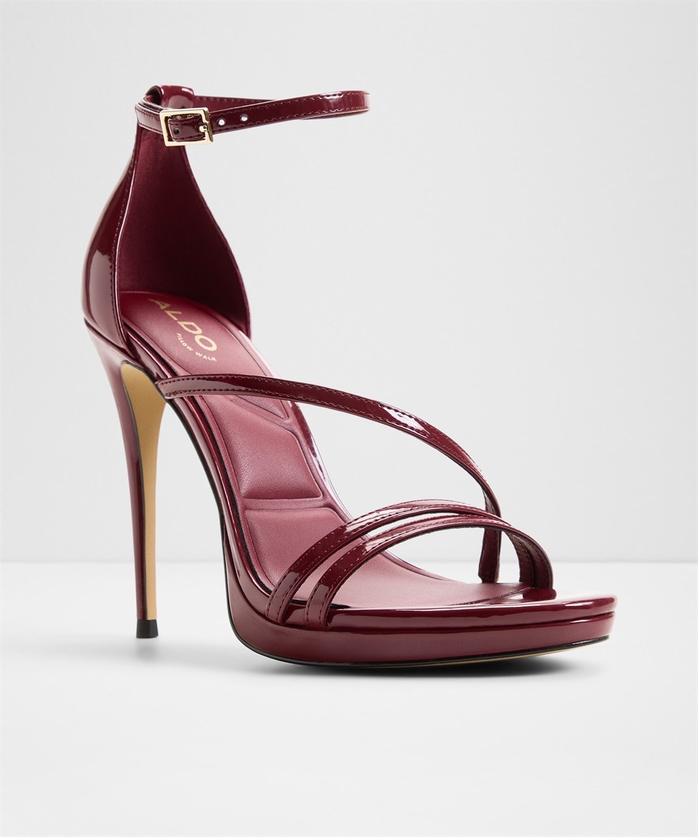 Sandalias de tacón de mujer con punta redonda - Aldo - Rojo Rojo-5