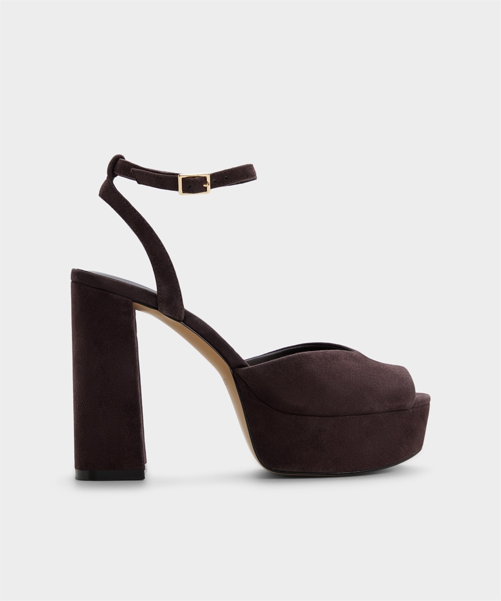 Sandalias de tacón de mujer con punta redonda - Aldo - Marrón Marrón-1