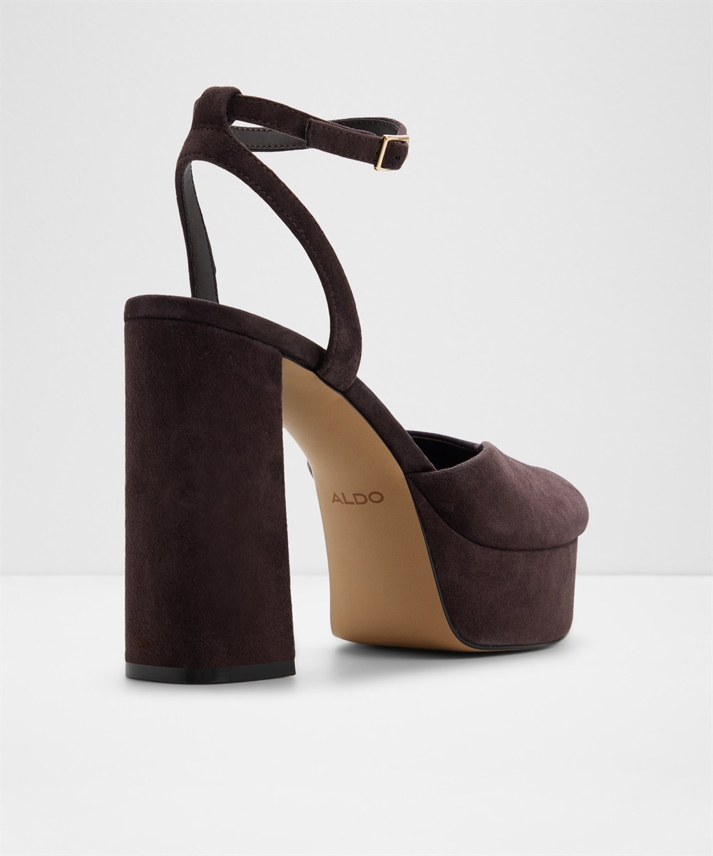 Sandalias de tacón de mujer con punta redonda - Aldo - Marrón Marrón-2