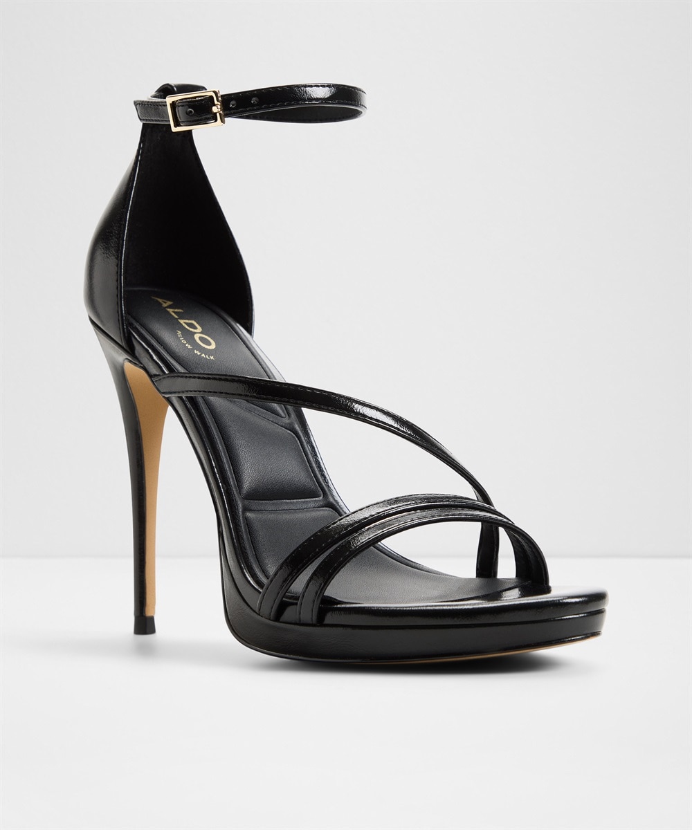 Sandalias de tacón de mujer con punta redonda - Aldo - Negro Negro-5