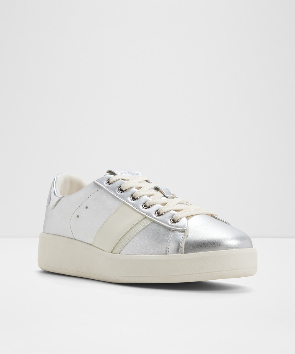 Zapatillas deportivas de mujer con punta redonda - Aldo - Plata Plata-5
