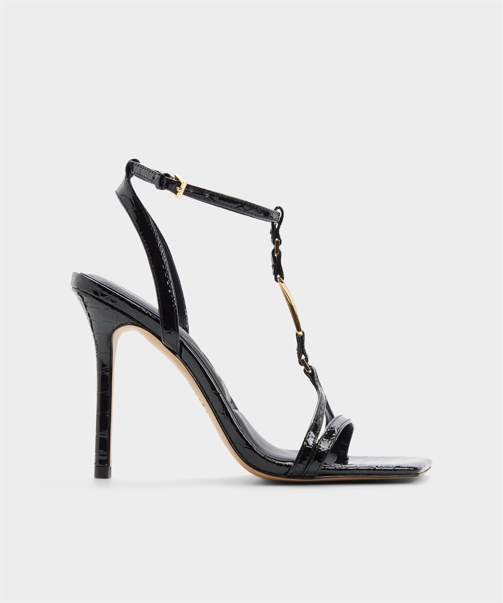 Sandalias de tacón de mujer con punta cuadrada - Aldo - Negro Negro-1