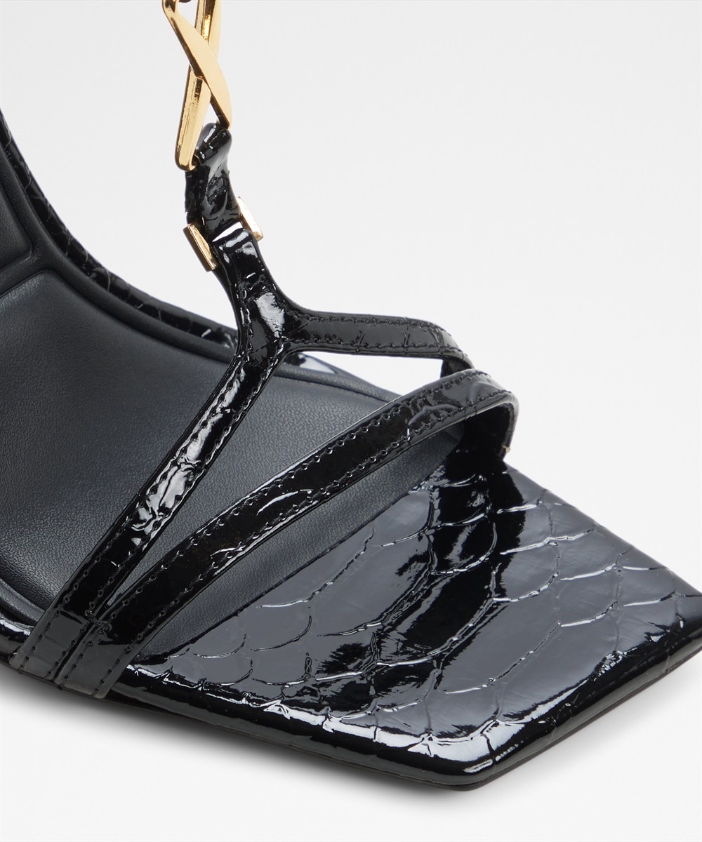 Sandalias de tacón de mujer con punta cuadrada - Aldo - Negro Negro-6