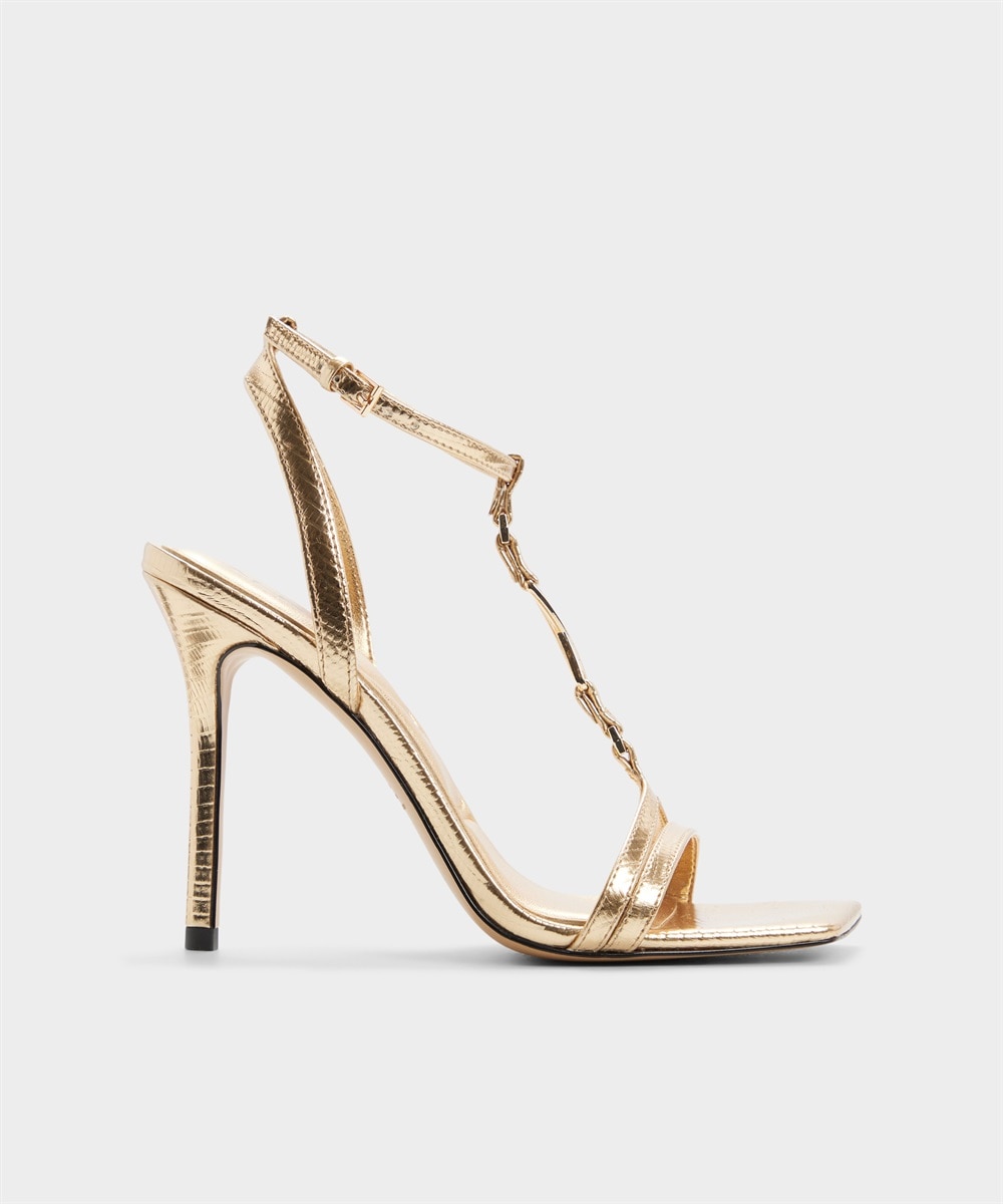 Sandalias de tacón de mujer con punta cuadrada - Aldo - Oro Oro-1