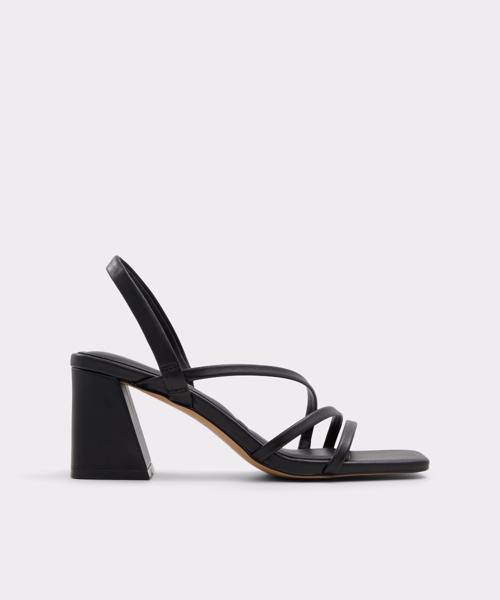 Sandalias de tacón de mujer con punta cuadrada - Aldo - Negro Negro-1