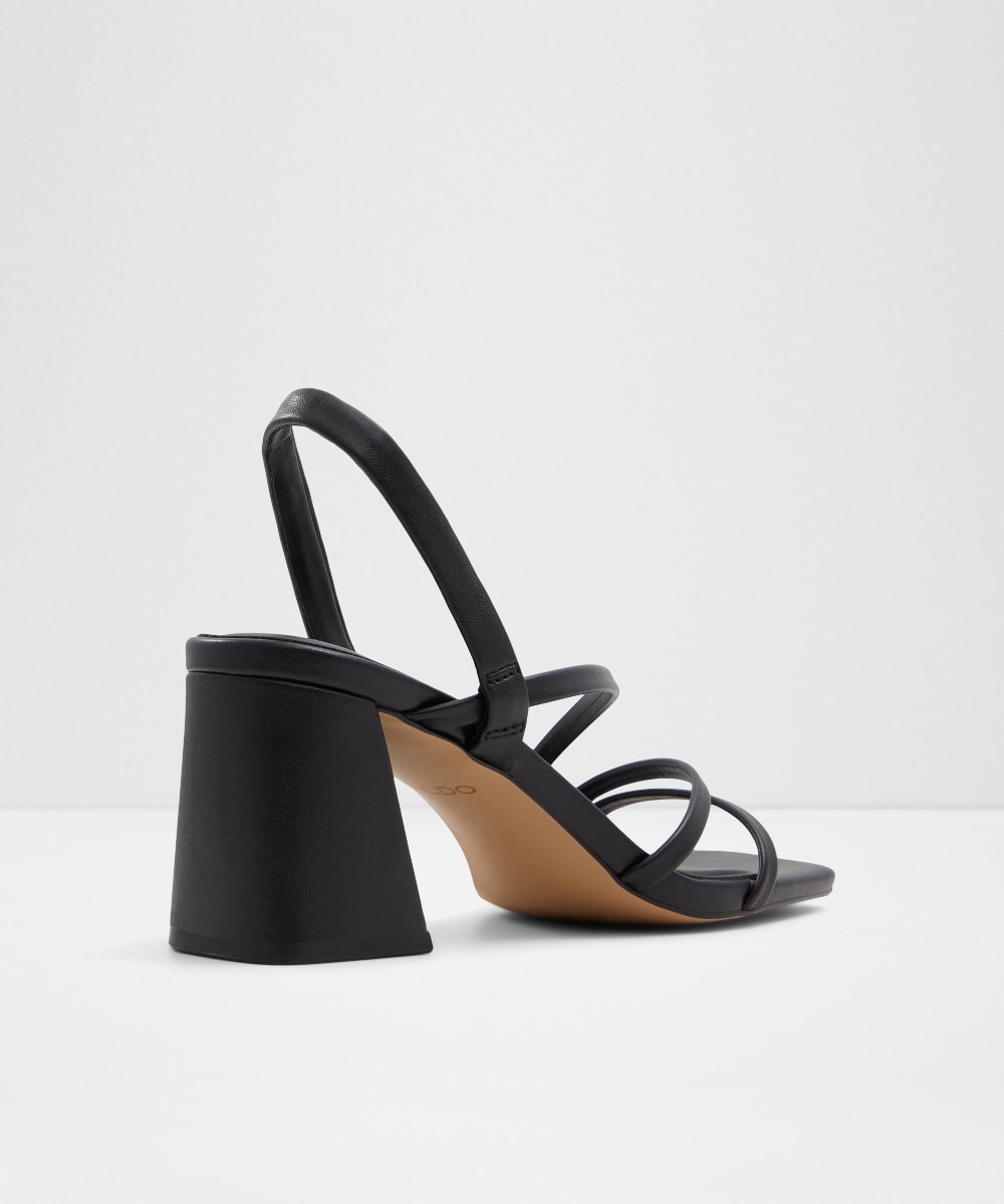 Sandalias de tacón de mujer con punta cuadrada - Aldo - Negro Negro-3