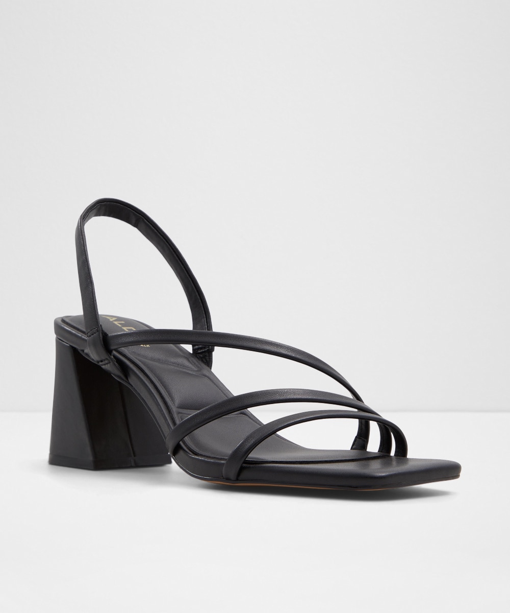 Sandalias de tacón de mujer con punta cuadrada - Aldo - Negro Negro-4