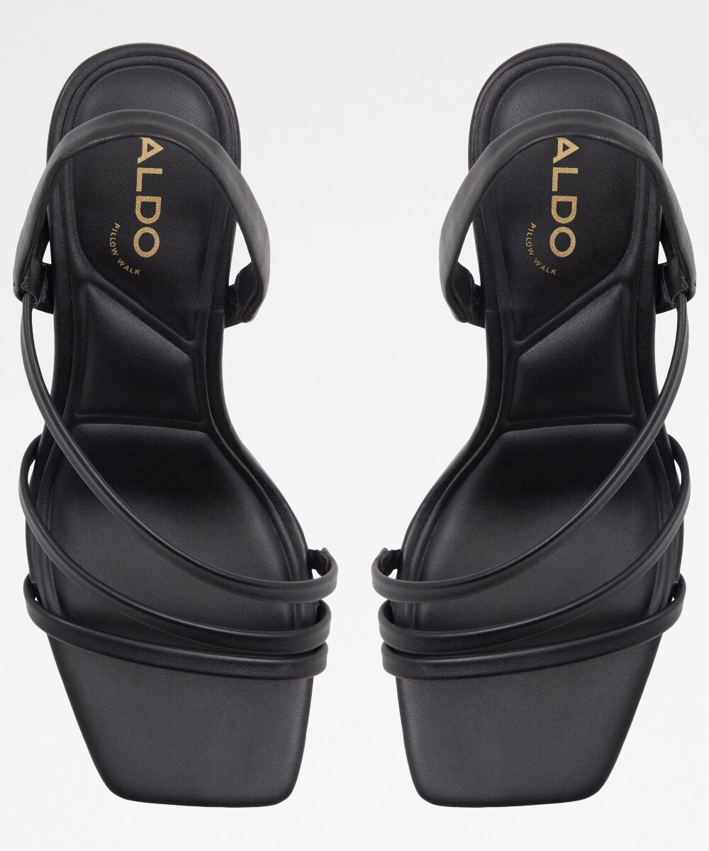 Sandalias de tacón de mujer con punta cuadrada - Aldo - Negro Negro-6