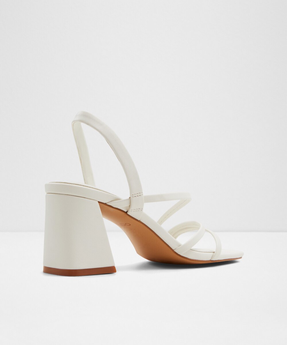 Sandalias de tacón de mujer con punta cuadrada - Aldo - Blanco Blanco-3