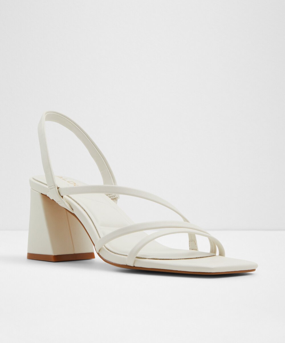 Sandalias de tacón de mujer con punta cuadrada - Aldo - Blanco Blanco-4