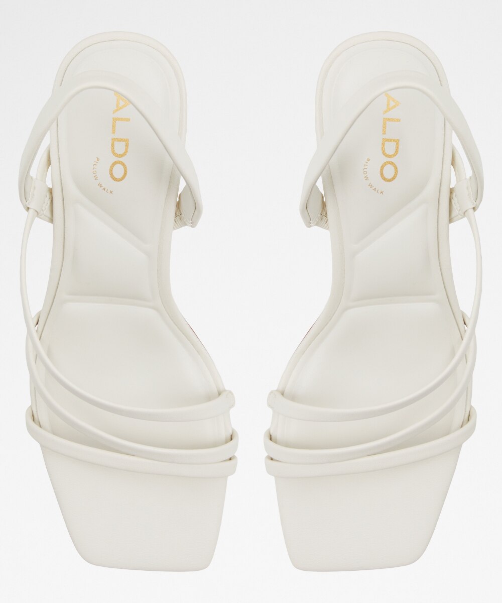 Sandalias de tacón de mujer con punta cuadrada - Aldo - Blanco Blanco-6