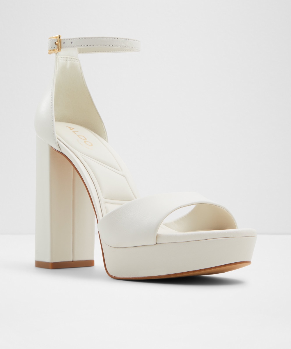 Sandalias de tacón de mujer con punta redonda - Aldo - Blanco Blanco-4