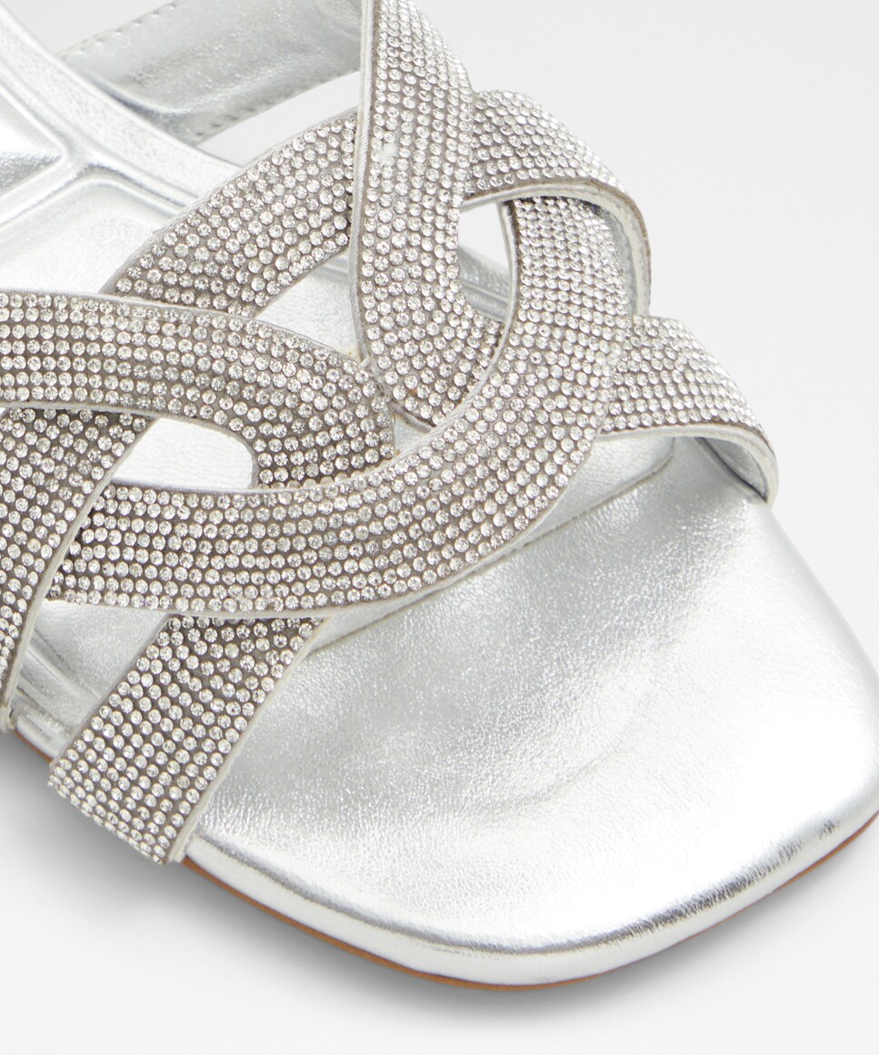 Shoes Pt Sandalias Planas Aldo Triton De Tiras Mujer, Plateadas - Main Image