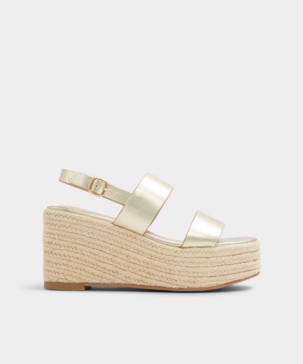 Sandalias de tacón de mujer con punta redonda - Aldo - Oro Oro-1