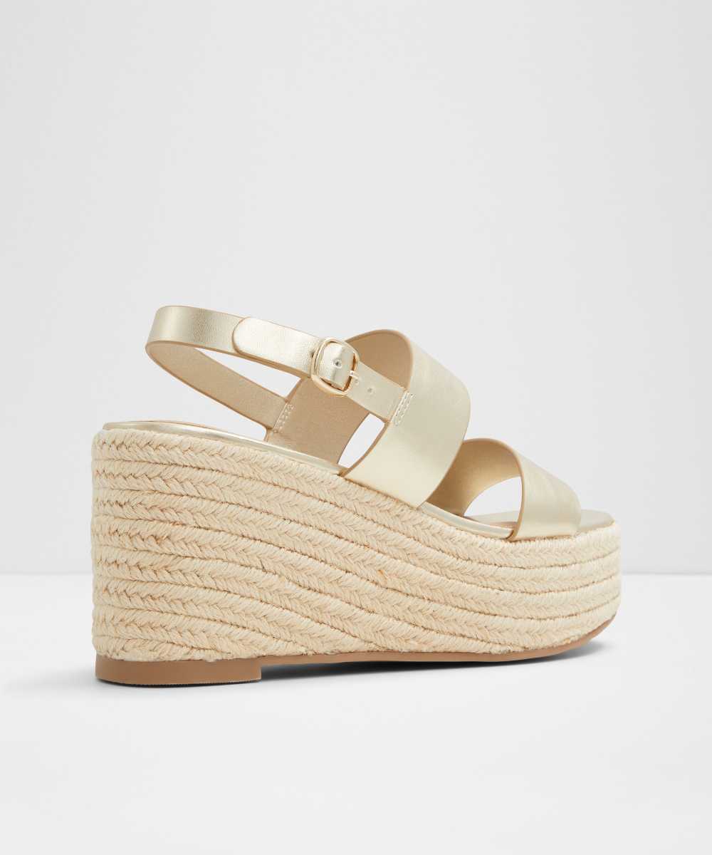 Sandalias de tacón de mujer con punta redonda - Aldo - Oro Oro-3