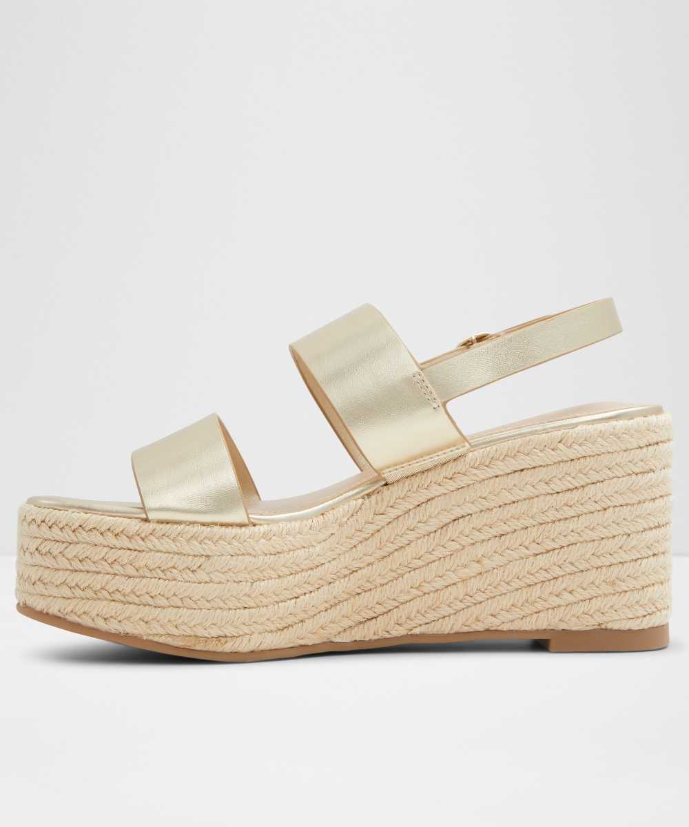 Sandalias de tacón de mujer con punta redonda - Aldo - Oro Oro-2