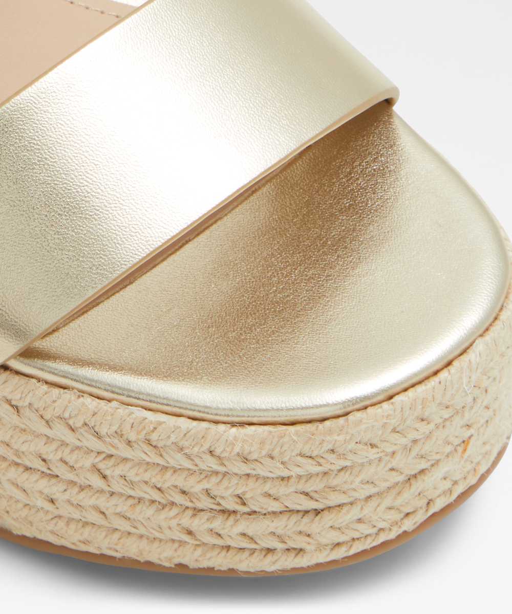 Sandalias de tacón de mujer con punta redonda - Aldo - Oro Oro-5