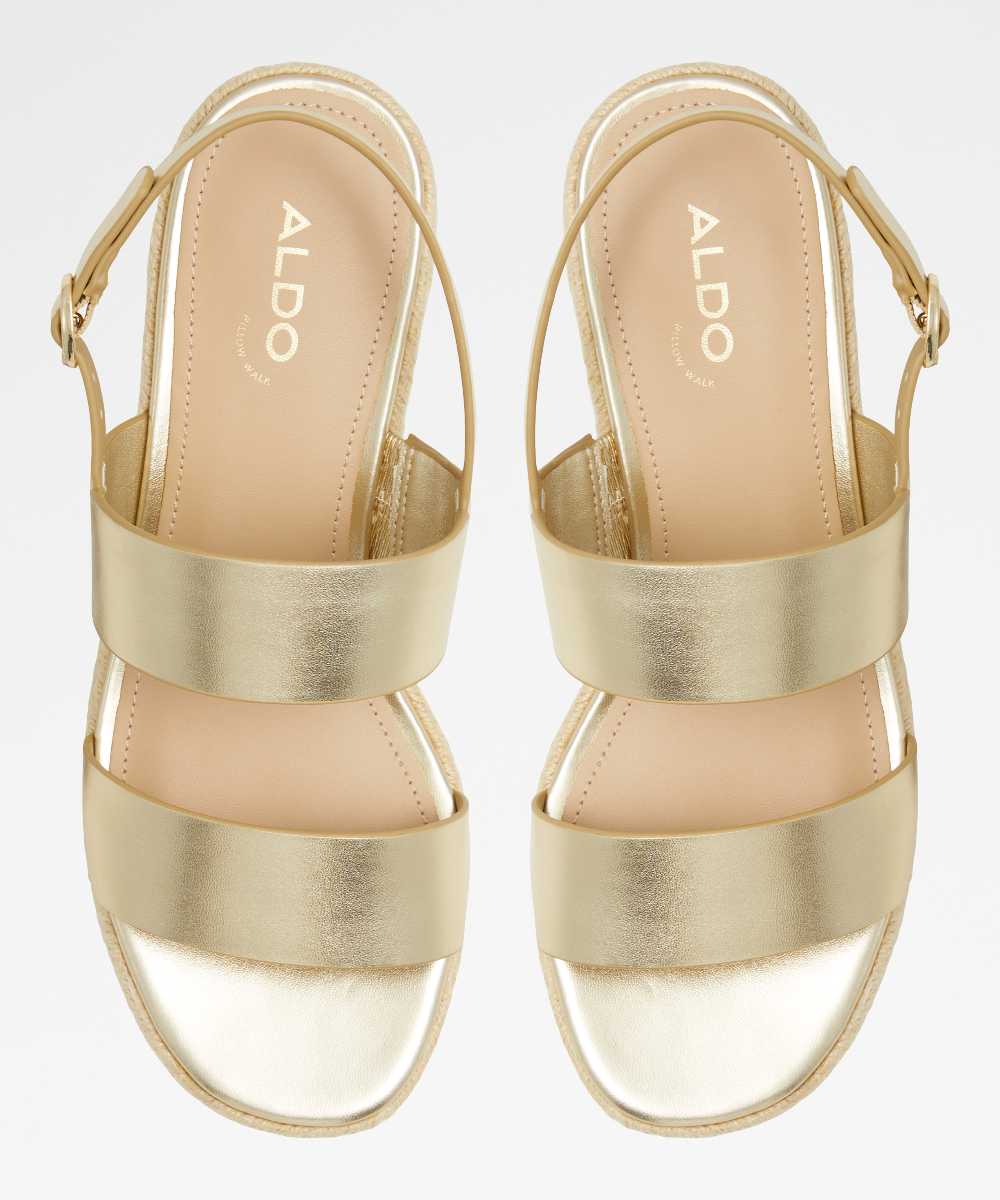 Sandalias de tacón de mujer con punta redonda - Aldo - Oro Oro-6