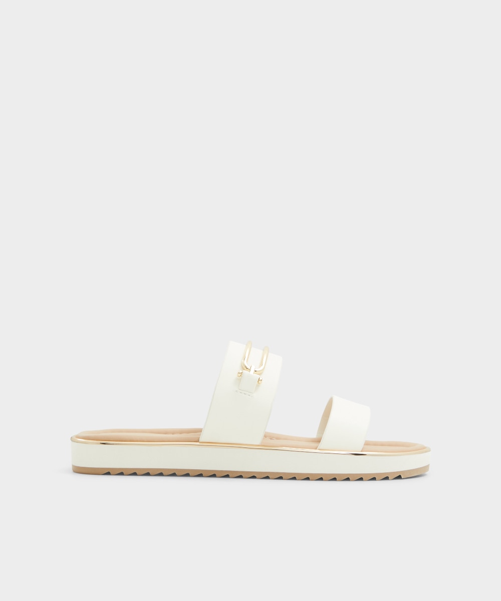 Sandalias planas de mujer con punta redonda - Aldo - Blanco Blanco-1