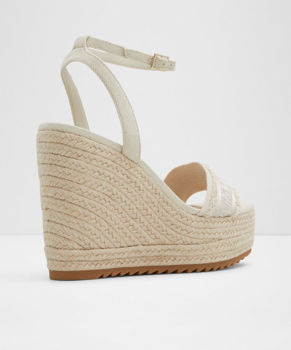 Sandalias de cuña de mujer con punta cuadrada - Aldo - Crudo Crudo-3