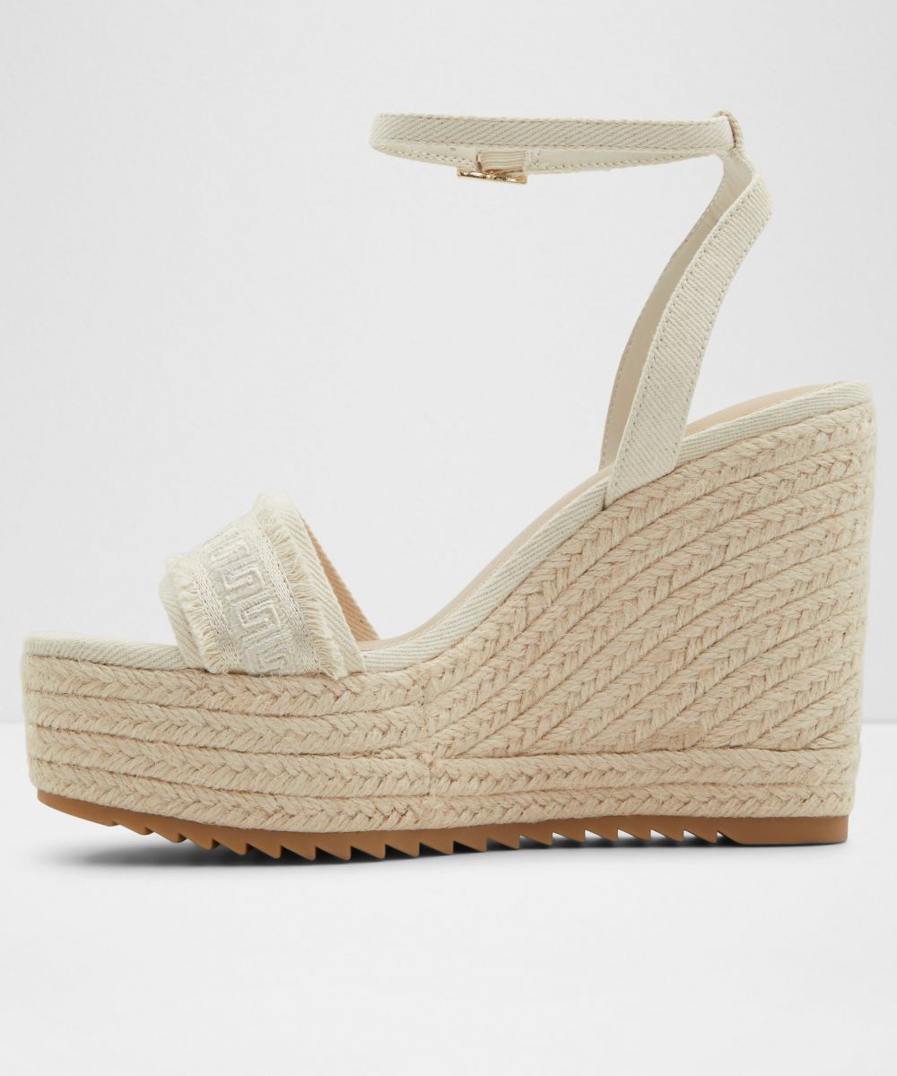 Sandalias de cuña de mujer con punta cuadrada - Aldo - Crudo Crudo-2