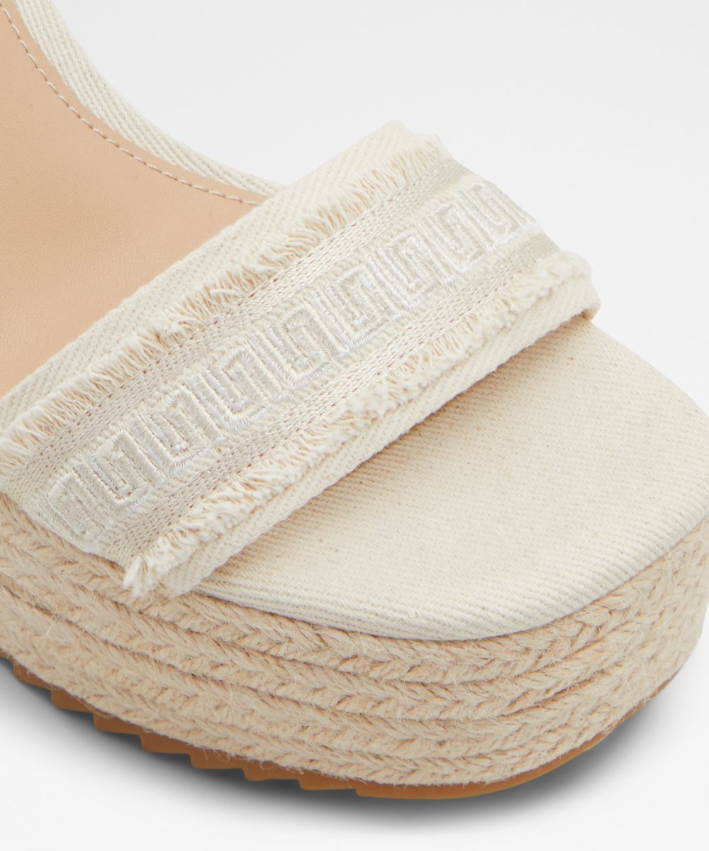 Sandalias de cuña de mujer con punta cuadrada - Aldo - Crudo Crudo-5