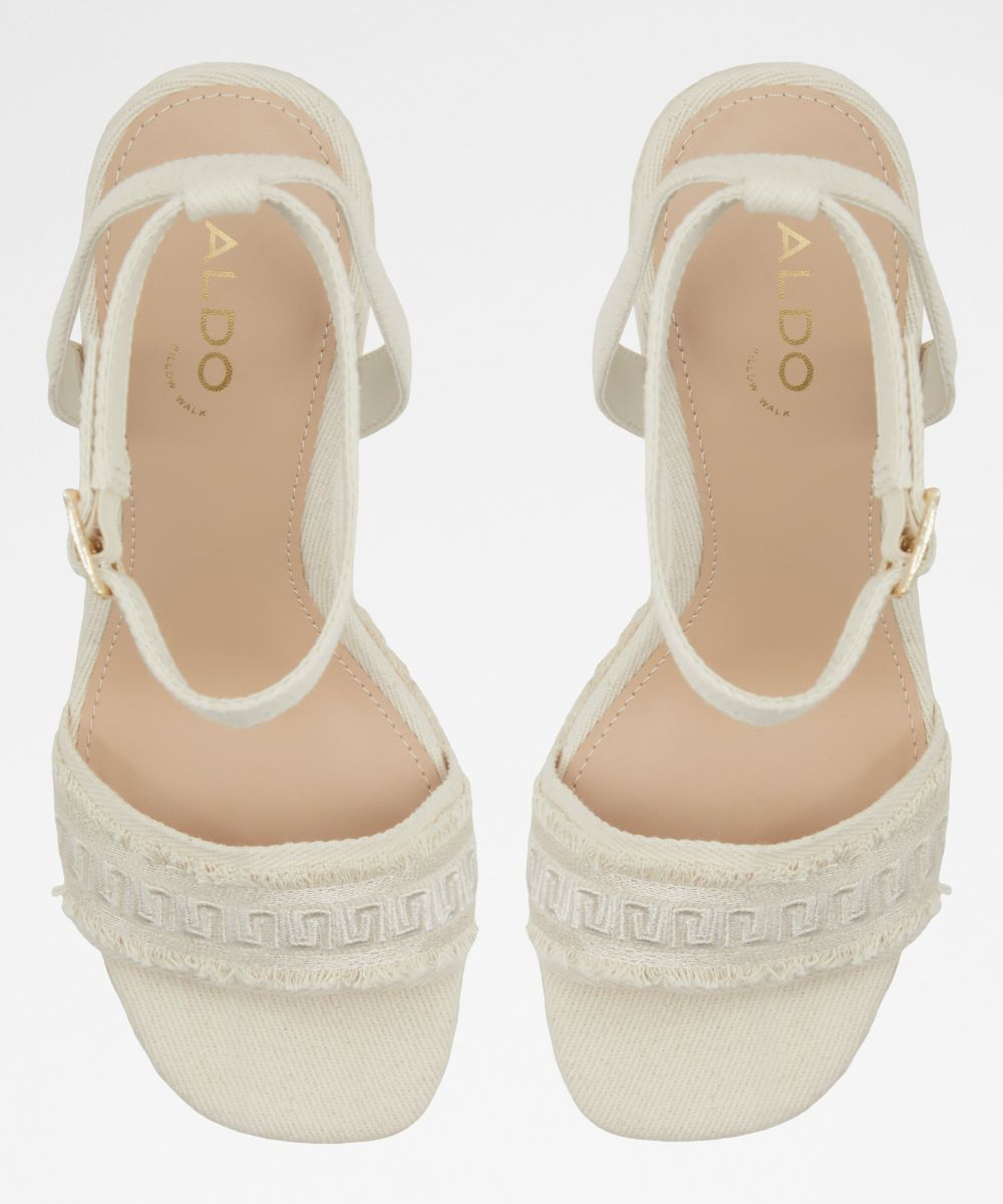 Sandalias de cuña de mujer con punta cuadrada - Aldo - Crudo Crudo-6