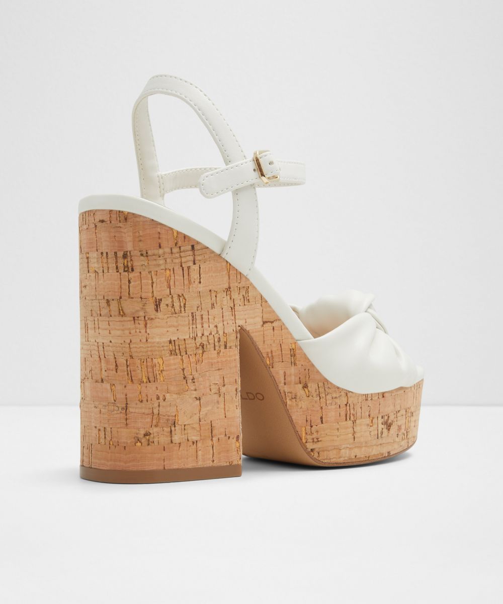 Sandalias de tacón de mujer con punta redonda - Aldo - Blanco Blanco-4