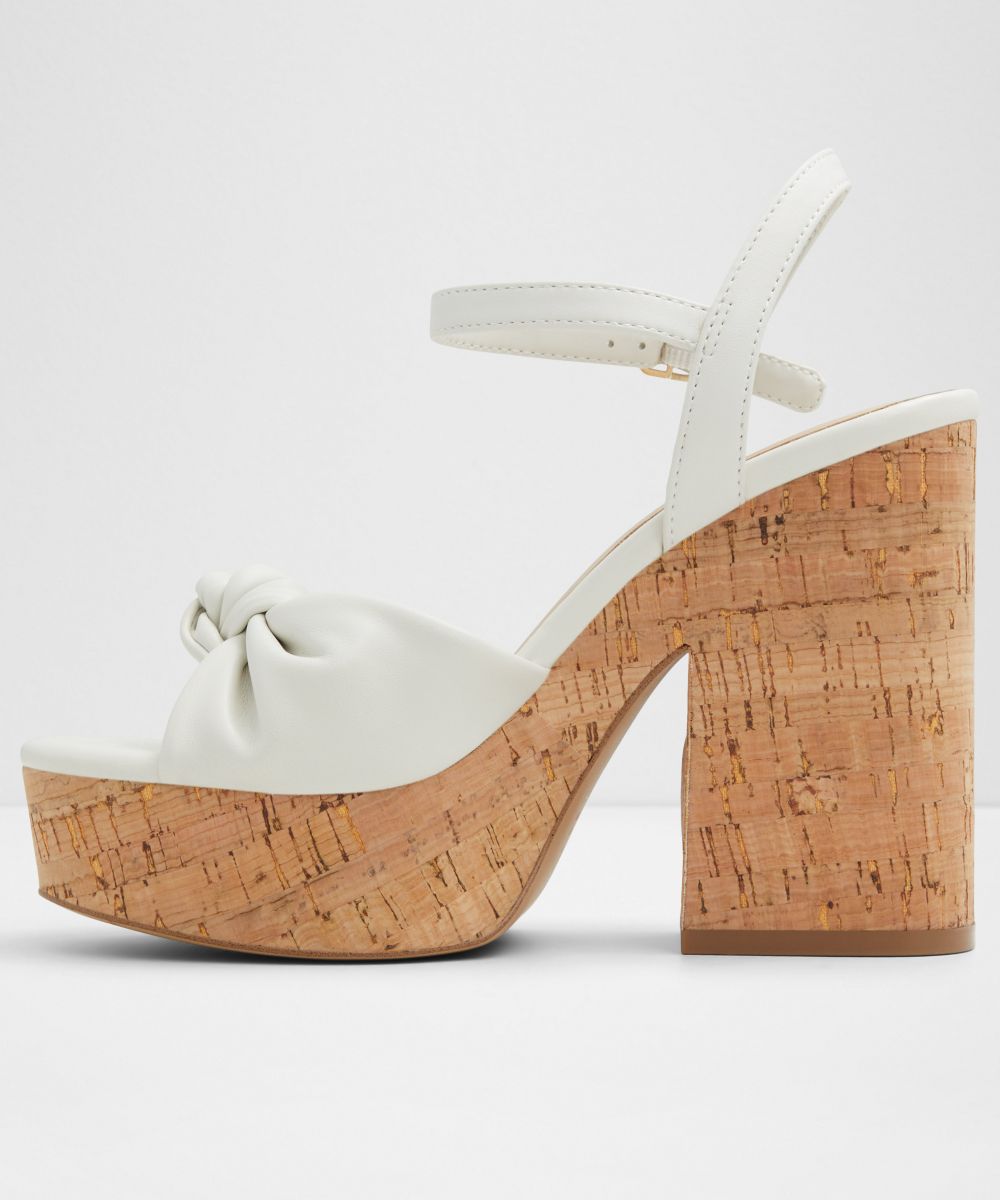 Sandalias de tacón de mujer con punta redonda - Aldo - Blanco Blanco-3