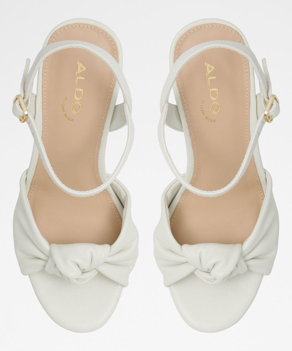 Sandalias de tacón de mujer con punta redonda - Aldo - Blanco Blanco-2