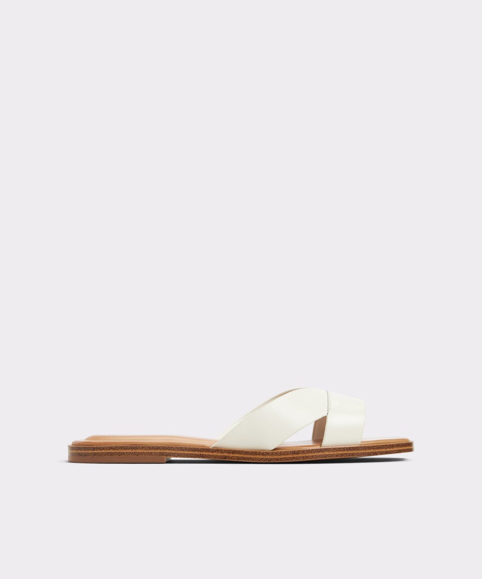 Sandalias Blancas Mujer Sandalias Planas Para Mujer En Blanco