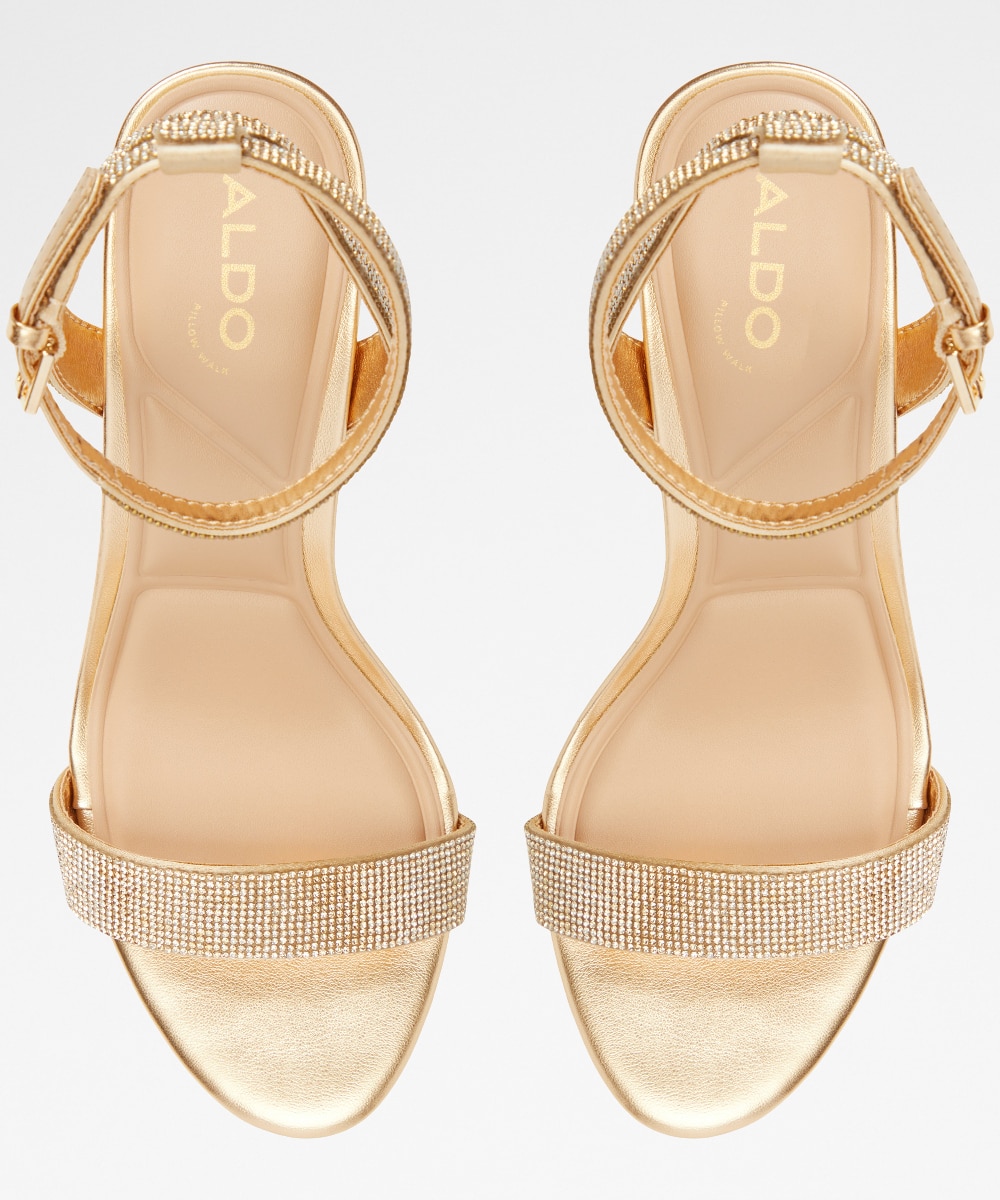 Sandalias de tacón de mujer con punta redonda - Aldo - Oro Oro-6