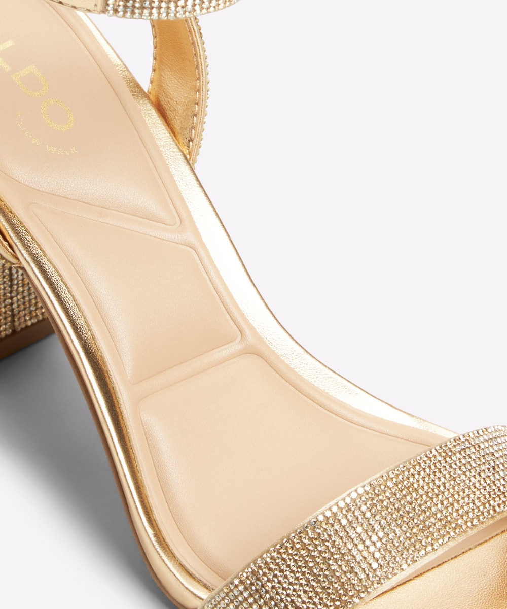 Sandalias de tacón de mujer con punta redonda - Aldo - Oro Oro-7