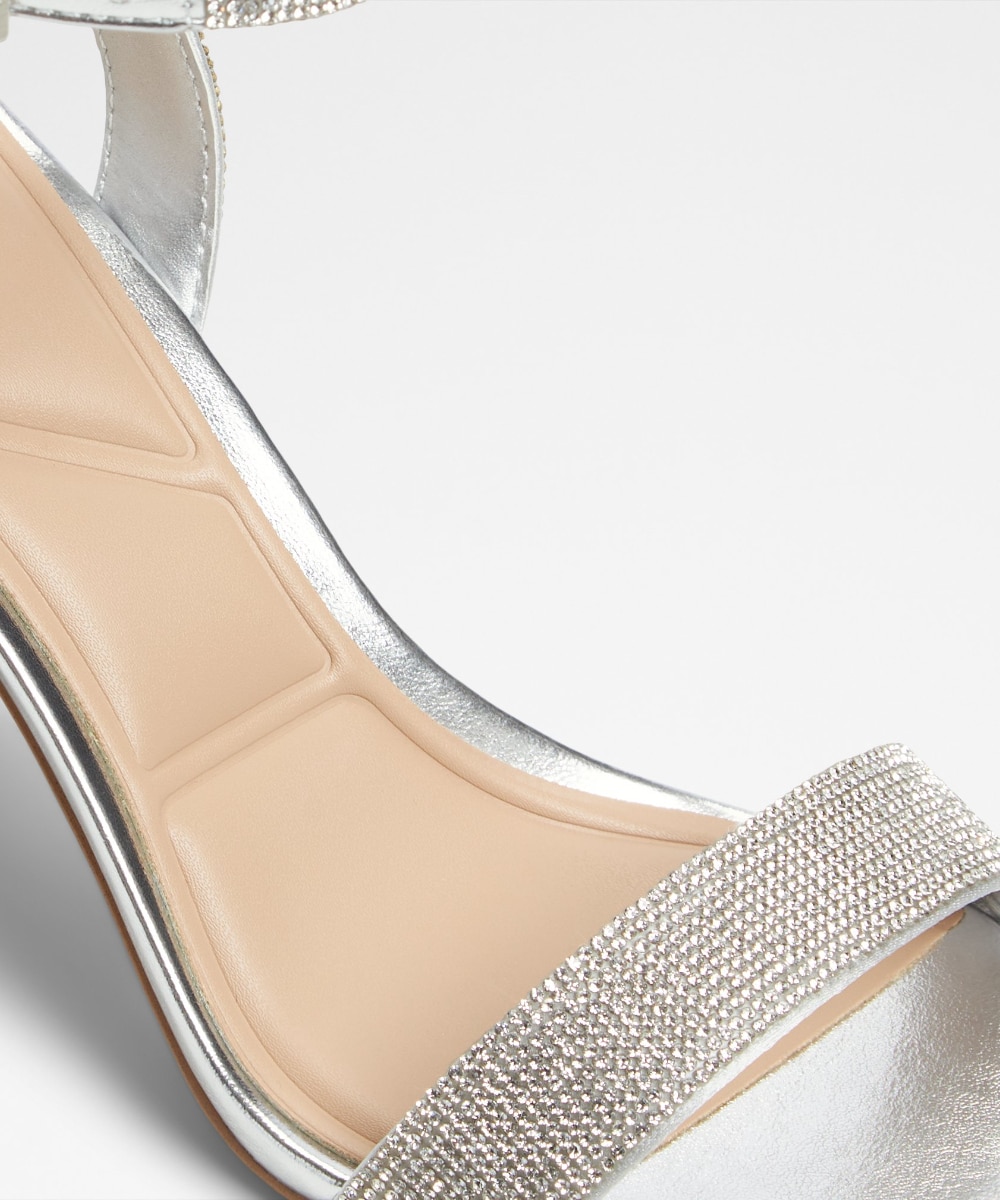 Sandalias de tacón de mujer con punta redonda - Aldo - Plata Plata-7