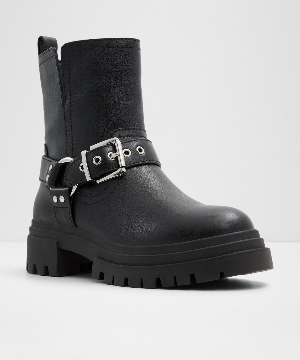 Botines básicos de mujer con punta redonda - Aldo - Negro Negro-4