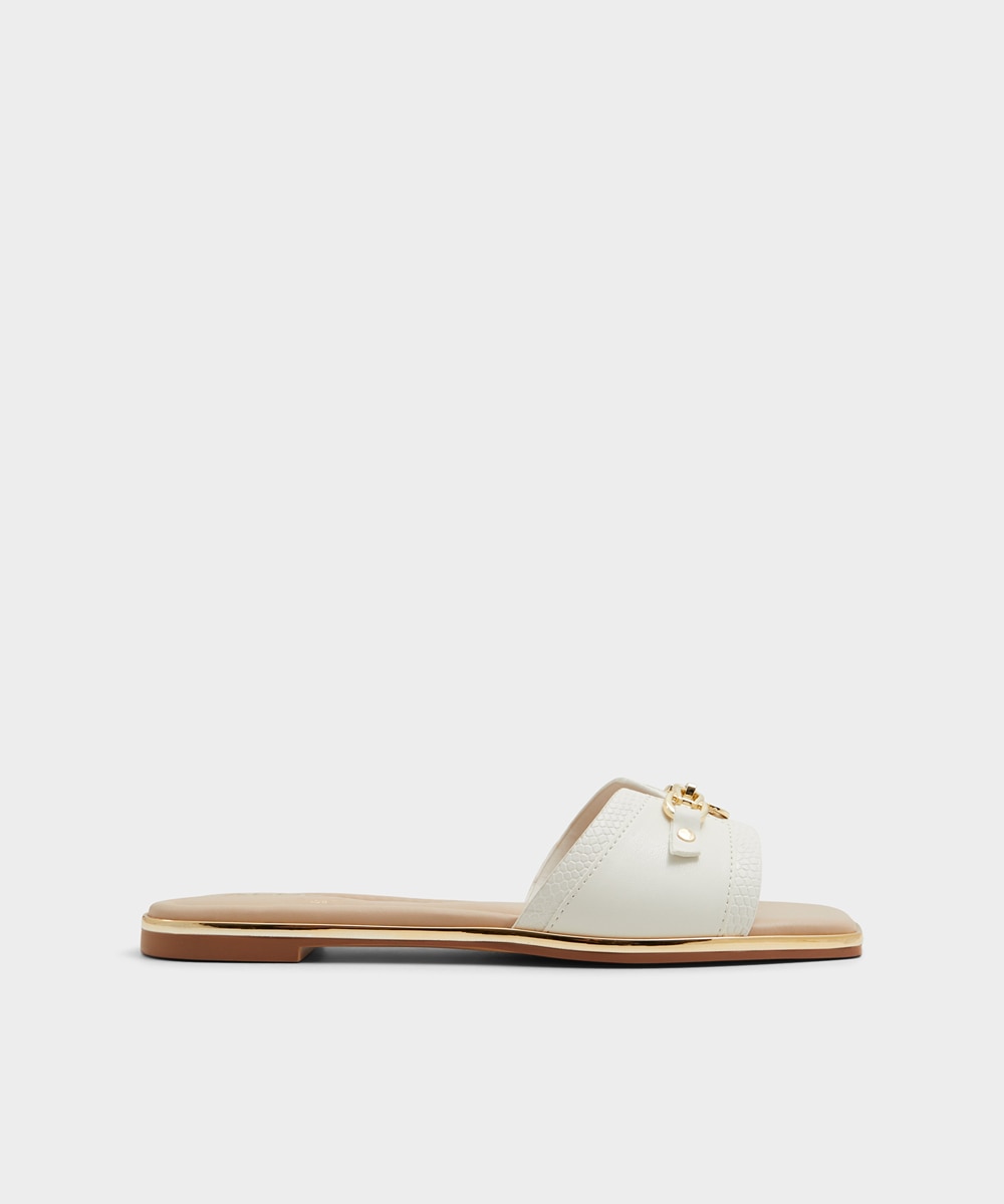 Sandalias planas de mujer con punta - Aldo - Blanco Blanco-1