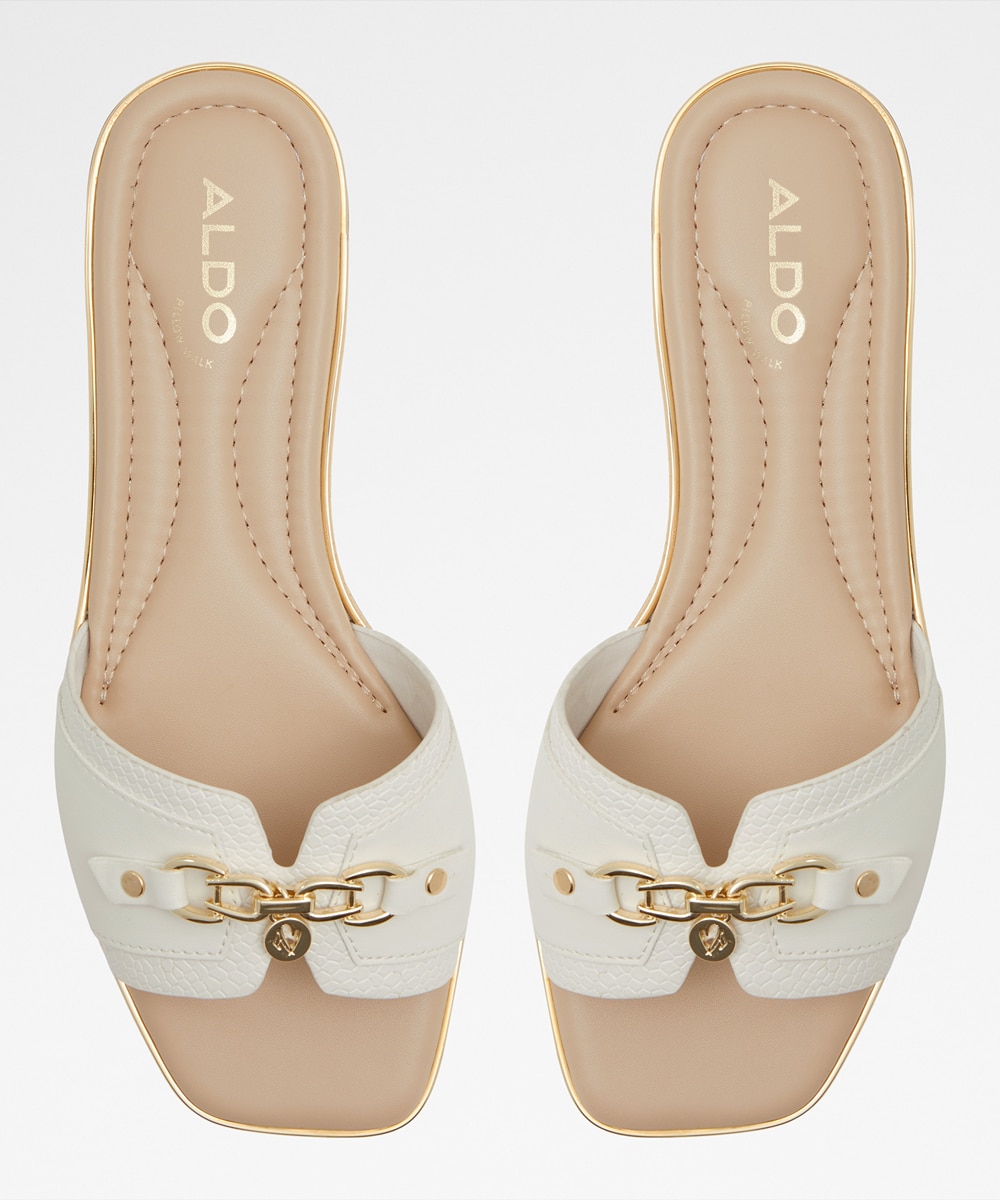 Sandalias planas de mujer con punta - Aldo - Blanco Blanco-3