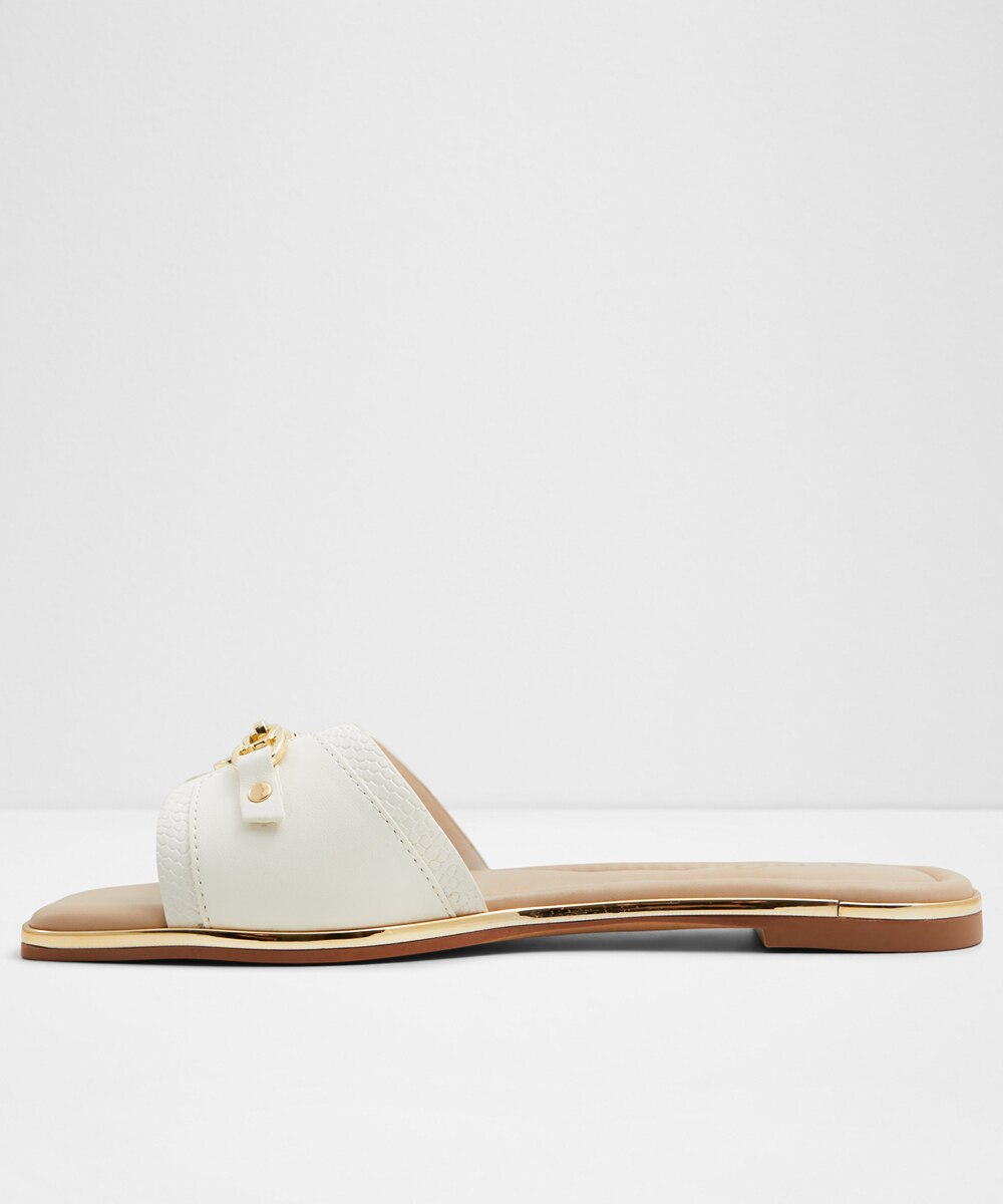 Sandalias planas de mujer con punta - Aldo - Blanco Blanco-4