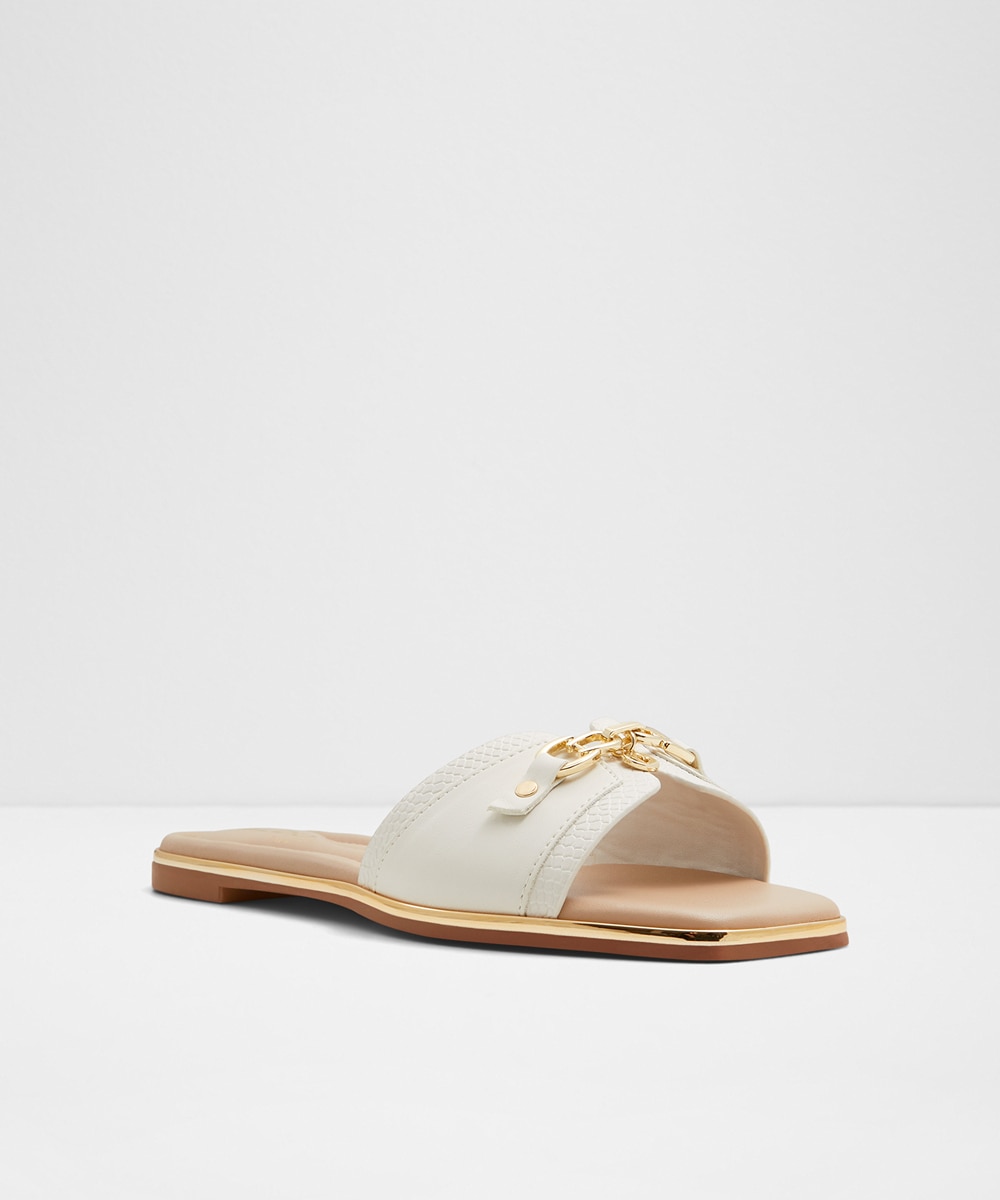 Sandalias planas de mujer con punta - Aldo - Blanco Blanco-5