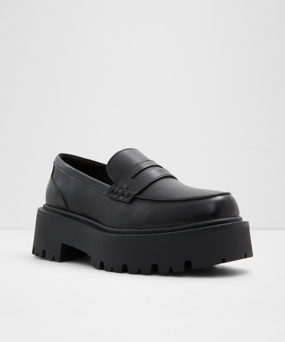 Mocasines planos de mujer con punta redonda - Aldo - Negro Negro-4