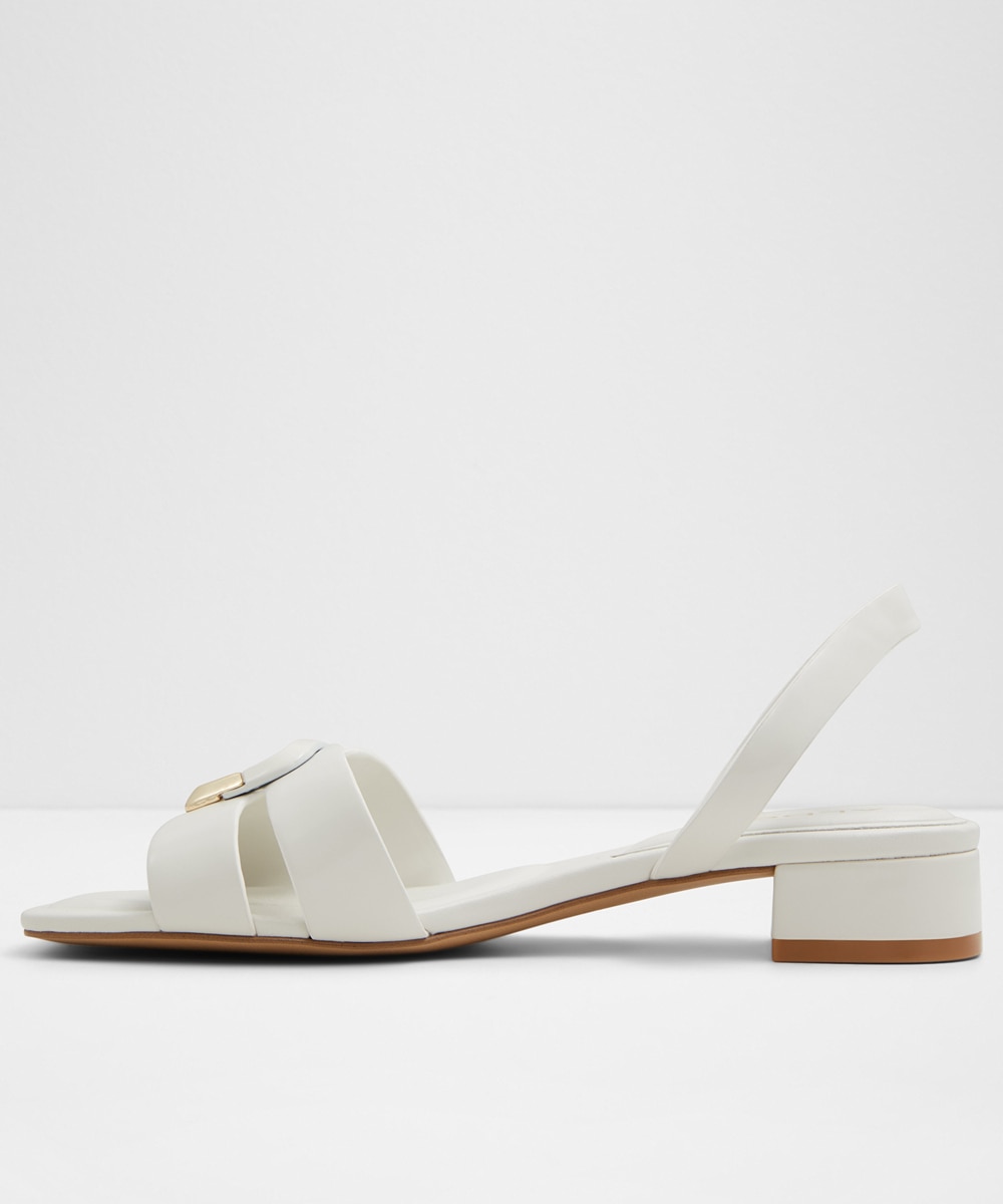 Sandalias planas de mujer con punta cuadrada - Aldo - Blanco Blanco-4