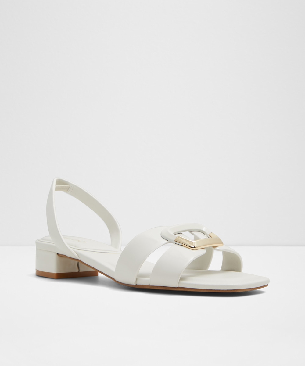 Sandalias planas de mujer con punta cuadrada - Aldo - Blanco Blanco-5