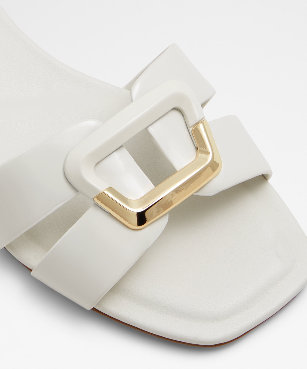Sandalias planas de mujer con punta cuadrada - Aldo - Blanco Blanco-6