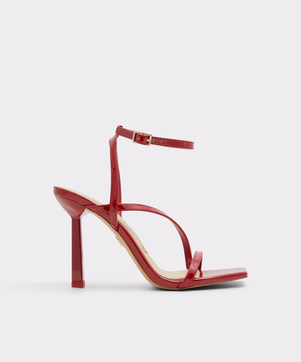 Sandalias de tacón de mujer con punta cuadrada - Aldo - Rojo Rojo-1