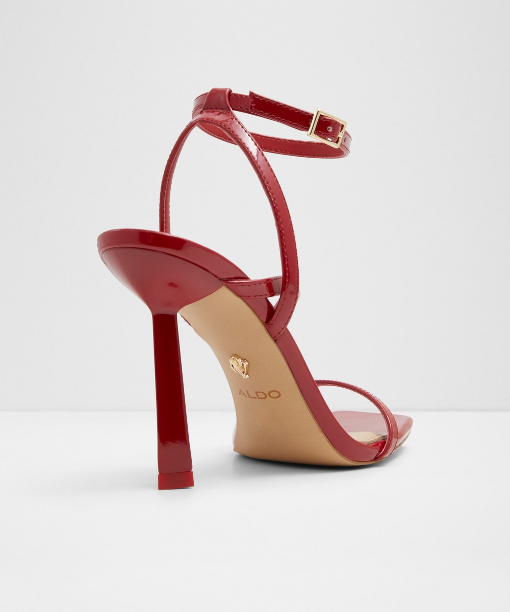 Sandalias de tacón de mujer con punta cuadrada - Aldo - Rojo Rojo-3