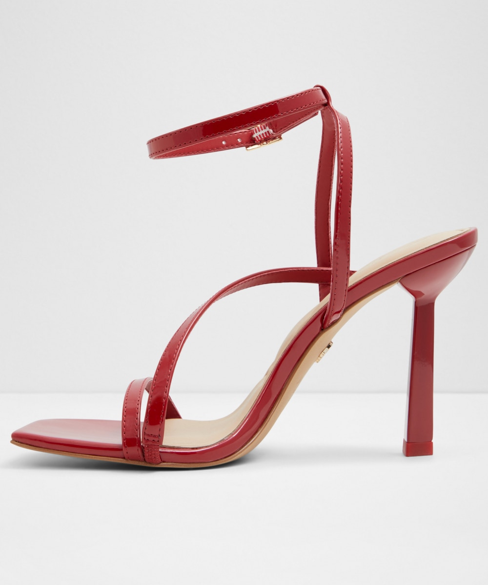Sandalias de tacón de mujer con punta cuadrada - Aldo - Rojo Rojo-2