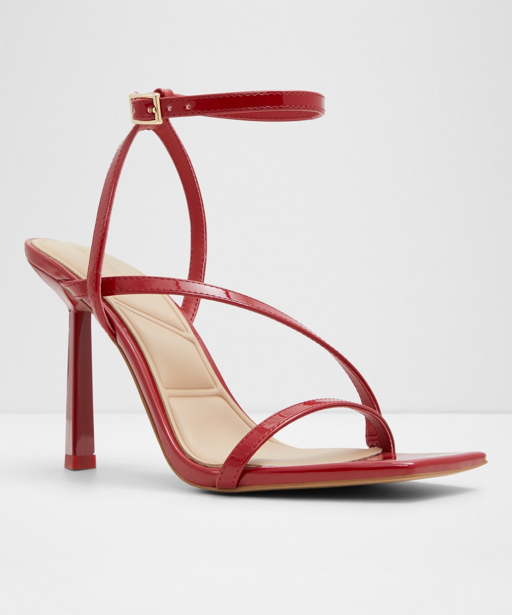 Sandalias de tacón de mujer con punta cuadrada - Aldo - Rojo Rojo-4